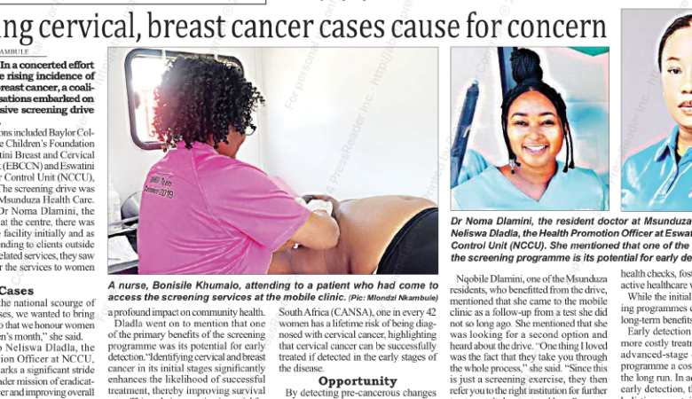 Surging cervical, breast cancer cases cause for concern